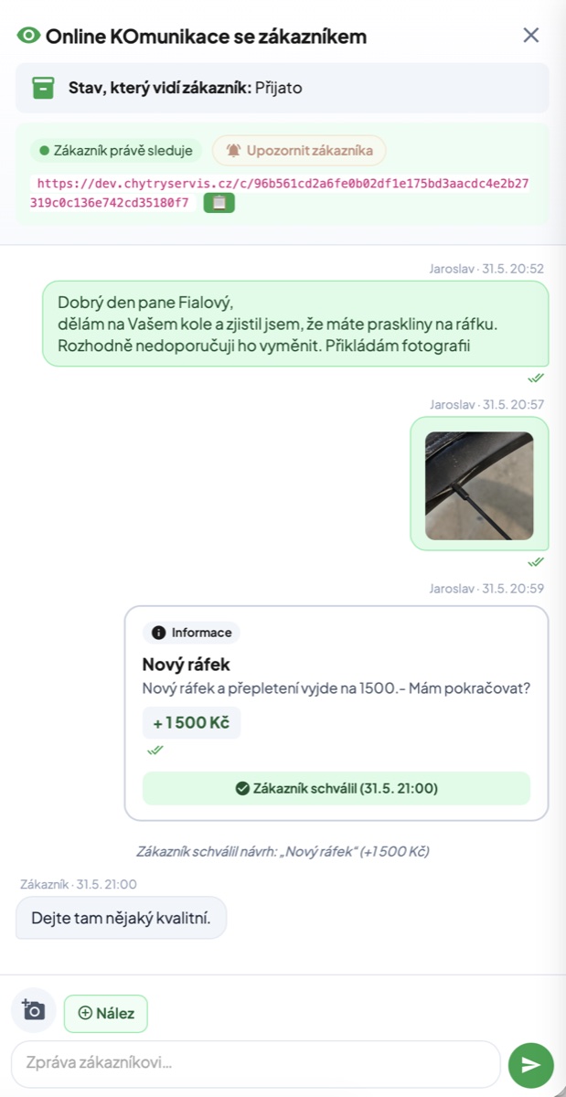Po schválení — detail s časovým razítkem